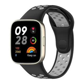 Xiaomi Redmi Watch 3 Spor Delikli Kordon (saat Değildir) - Siyah-gri