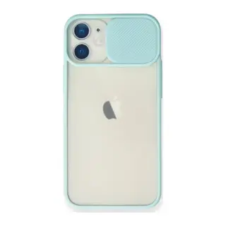İphone 11 Kılıf Palm Buzlu Kamera Sürgülü Silikon - Turkuaz