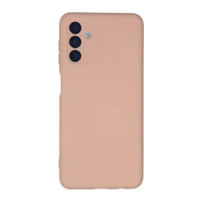 Galaxy A04s Kılıf Nano İçi Kadife Silikon - Pudra