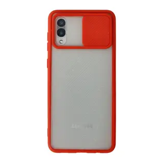 Galaxy A02 Kılıf Palm Buzlu Kamera Sürgülü Silikon - Kırmızı