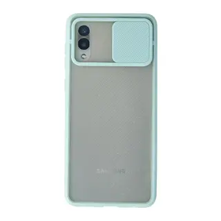 Galaxy A02 Kılıf Palm Buzlu Kamera Sürgülü Silikon - Turkuaz