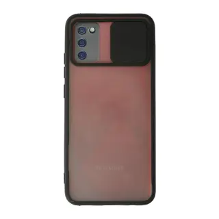 Galaxy A02s Kılıf Palm Buzlu Kamera Sürgülü Silikon - Siyah
