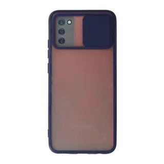 Galaxy A02s Kılıf Palm Buzlu Kamera Sürgülü Silikon - Lacivert