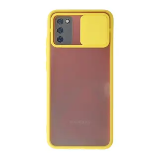 Galaxy A02s Kılıf Palm Buzlu Kamera Sürgülü Silikon - Sarı