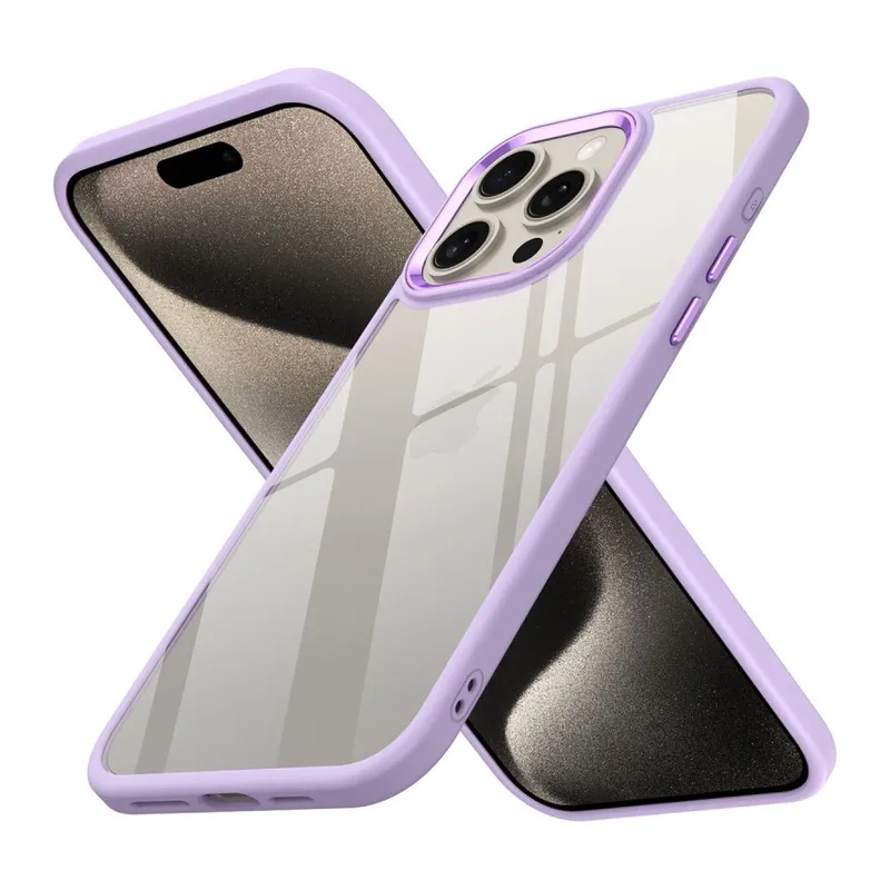 İphone 15 Pro Max Kılıf Power Silikon - Lila