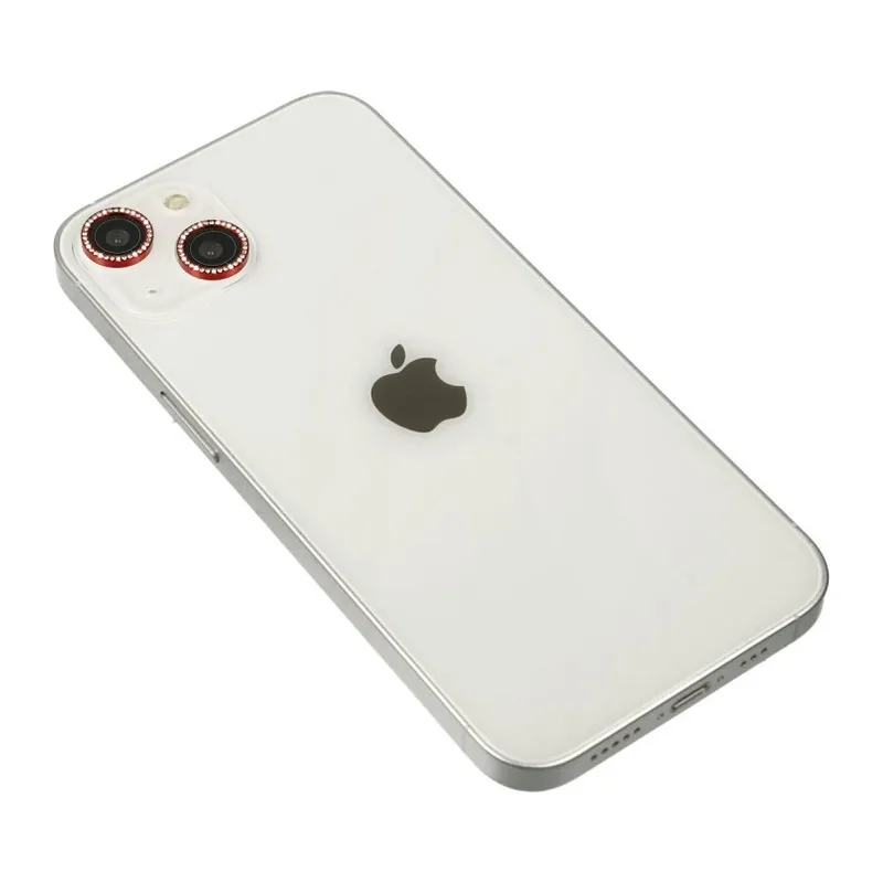 İphone 14 Diamond Kamera Lens - Kırmızı