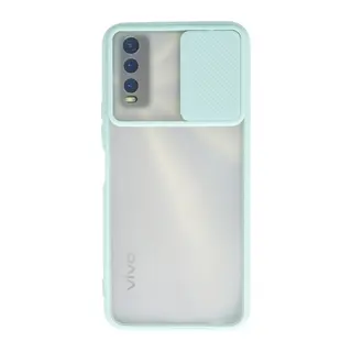 Vivo Y11s Kılıf Palm Buzlu Kamera Sürgülü Silikon - Turkuaz