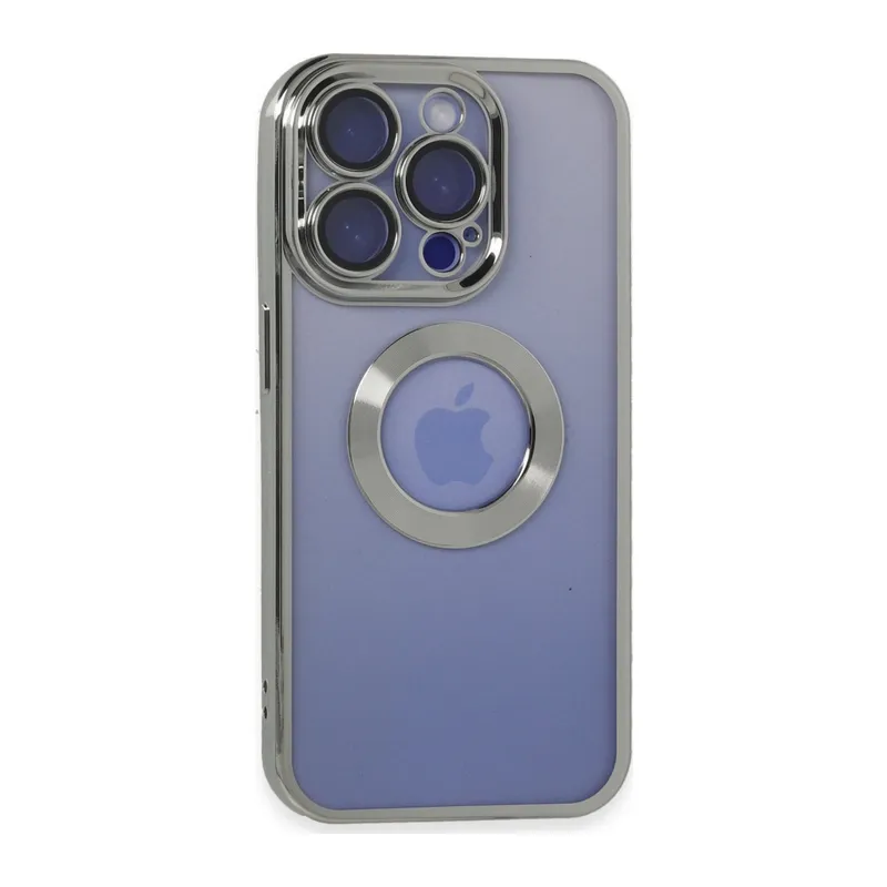 İphone 15 Pro Kılıf Slot Silikon - Gümüş