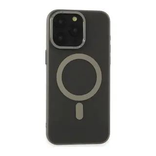 İphone 15 Pro Kılıf Lodos Magneticsafe Mat Kapak - Titan Gri
