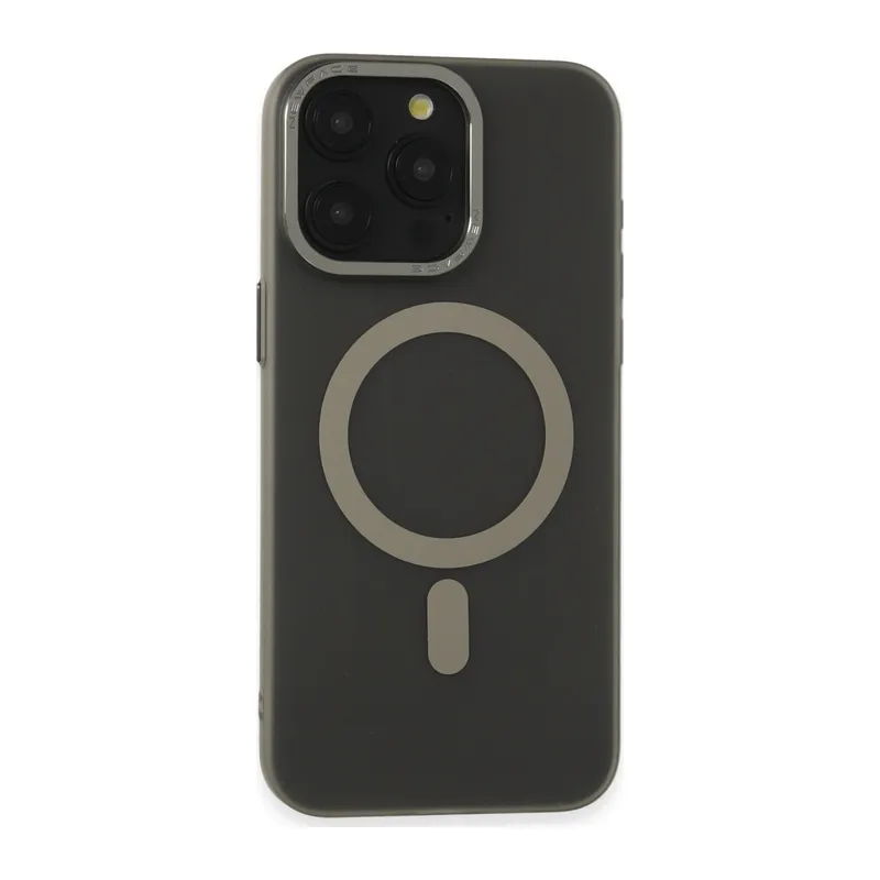 İphone 15 Pro Kılıf Lodos Magneticsafe Mat Kapak - Titan Gri