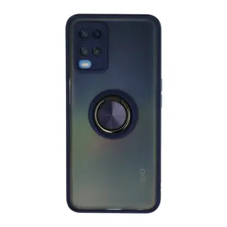 Oppo A54 4g Kılıf Montreal Yüzüklü Silikon Kapak - Lacivert