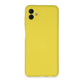 Galaxy A04 Kılıf Nano İçi Kadife Silikon - Sarı