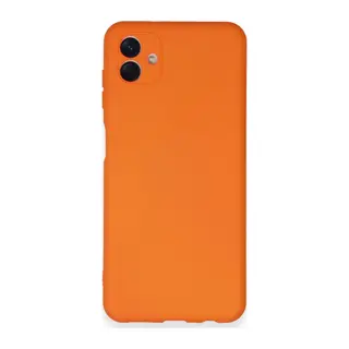 Galaxy A04 Kılıf Nano İçi Kadife Silikon - Turuncu