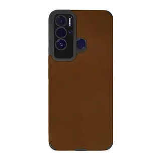 Tecno Pova Neo Kılıf Loop Deri Silikon - Kahverengi
