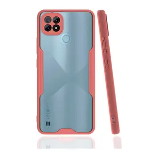 Realme C21 Kılıf Platin Silikon - Pembe