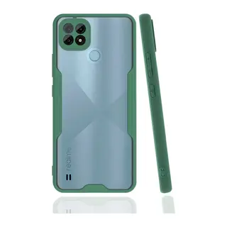 Realme C21 Kılıf Platin Silikon - Yeşil