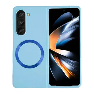 Galaxy Z Fold 5 Kılıf Mata Fold Kapak - Sierra Blue
