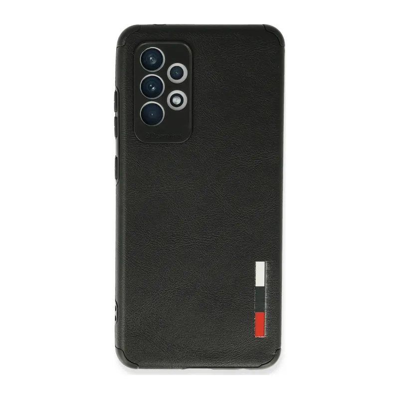 Galaxy A72 Kılıf Loop Deri Silikon - Siyah