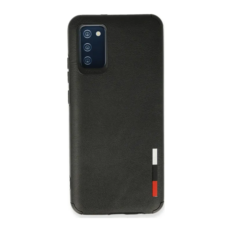 Galaxy A02s Kılıf Loop Deri Silikon - Siyah