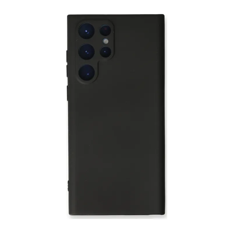 Galaxy S23 Ultra Kılıf Nano İçi Kadife Silikon - Siyah