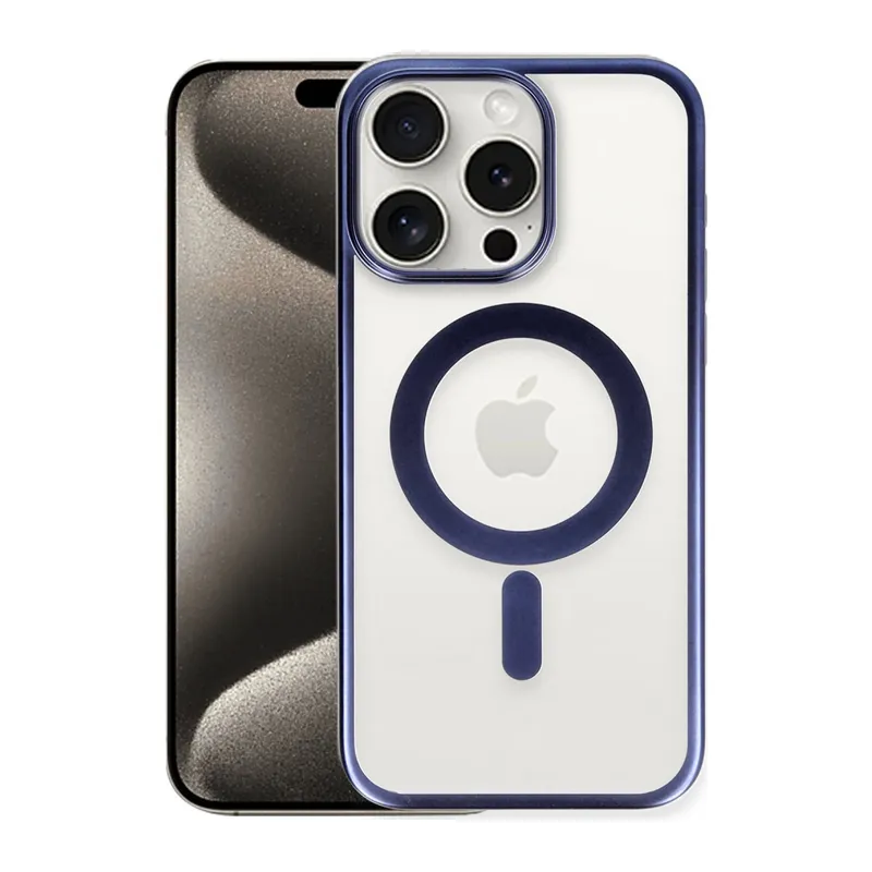 İphone 15 Pro Max Kılıf Erozi Magsafe Kapak - Lacivert