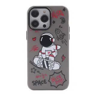 İphone 14 Pro Max Kılıf Prada Desenli Kapak - Prada Siyah - 1
