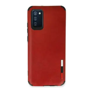 Galaxy A03s Kılıf Loop Deri Silikon - Kırmızı