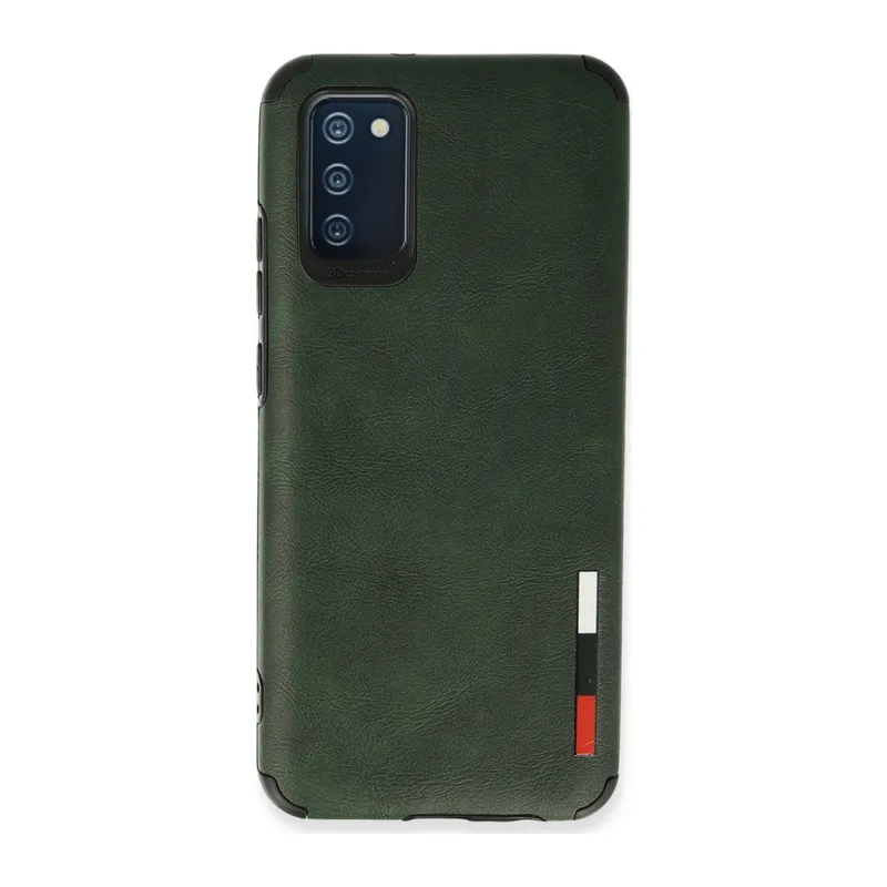 Galaxy A03s Kılıf Loop Deri Silikon - Yeşil