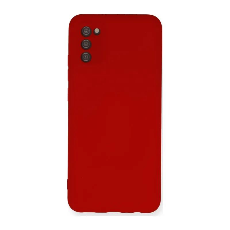 Galaxy A03s Kılıf Nano İçi Kadife Silikon - Kırmızı