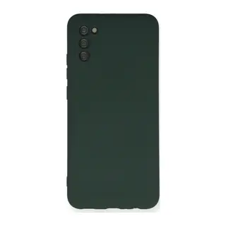 Galaxy A03s Kılıf Nano İçi Kadife Silikon - Koyu Yeşil