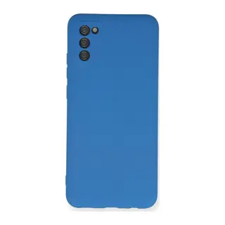 Galaxy A03s Kılıf Nano İçi Kadife Silikon - Mavi