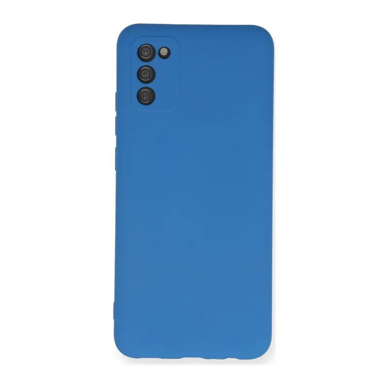 Galaxy A03s Kılıf Nano İçi Kadife Silikon - Mavi