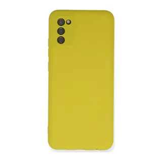 Galaxy A03s Kılıf Nano İçi Kadife Silikon - Sarı