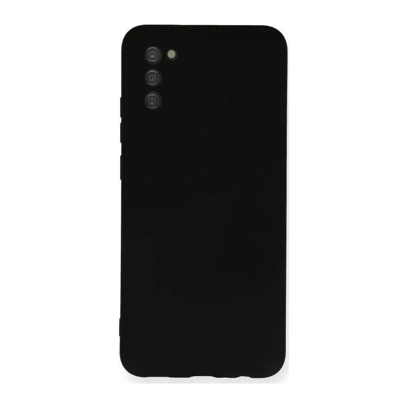 Galaxy A03s Kılıf Nano İçi Kadife Silikon - Siyah