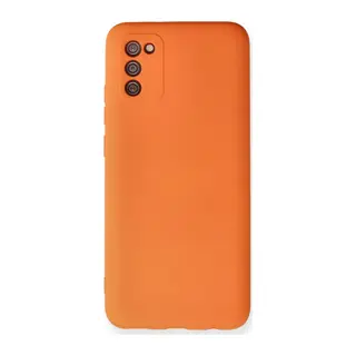 Galaxy A03s Kılıf Nano İçi Kadife Silikon - Turuncu