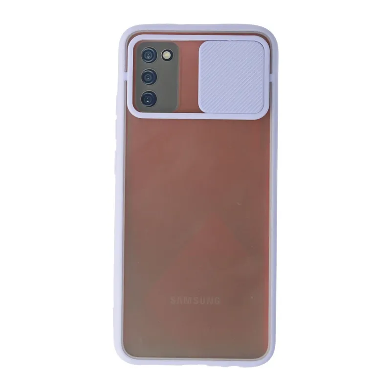 Galaxy A03s Kılıf Palm Buzlu Kamera Sürgülü Silikon - Lila