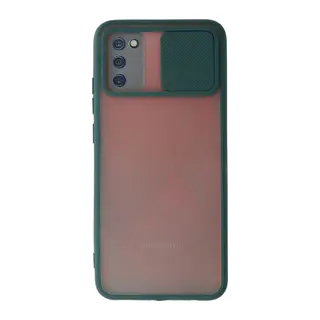 Galaxy A03s Kılıf Palm Buzlu Kamera Sürgülü Silikon - Yeşil