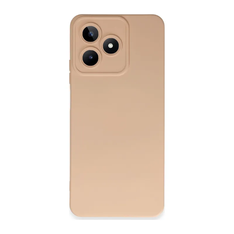 Realme C53 Kılıf Nano İçi Kadife Silikon - Pudra