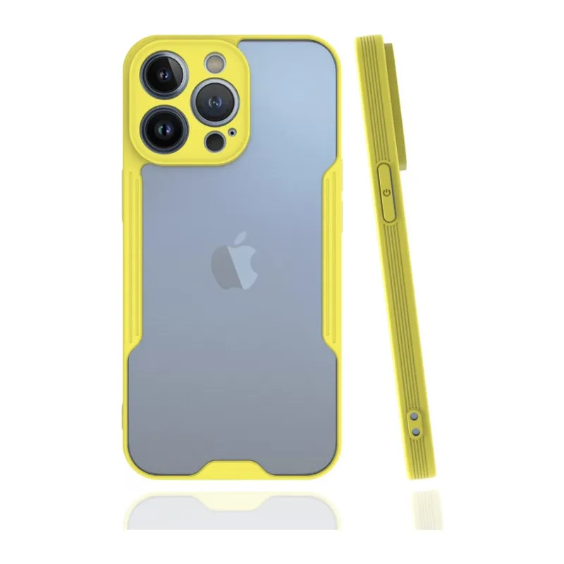 İphone 13 Pro Kılıf Platin Silikon - Sarı