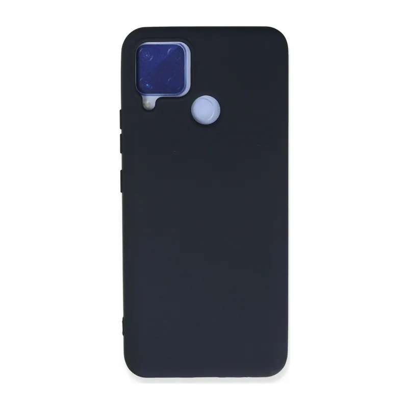 Realme C15 Kılıf Nano İçi Kadife Silikon - Lacivert