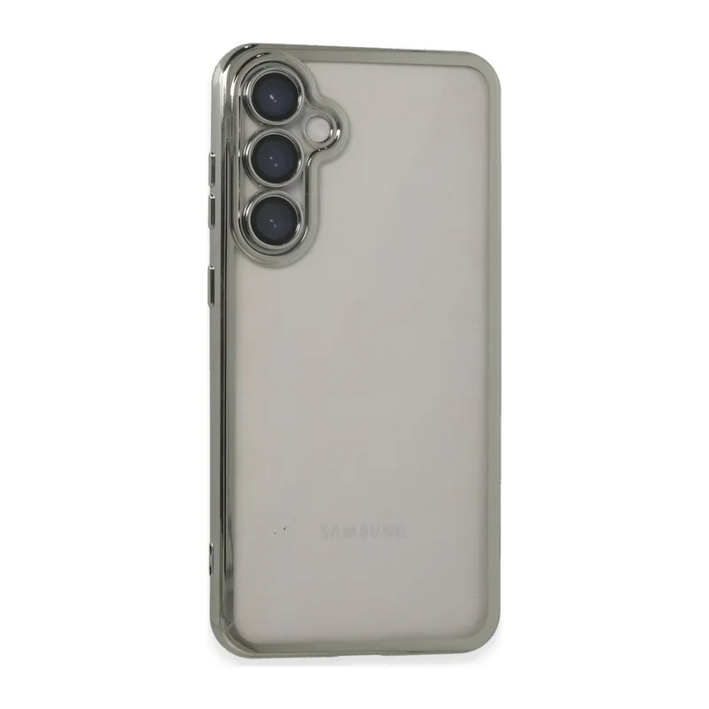 Galaxy S23 Fe Kılıf Razer Lensli Silikon - Gümüş