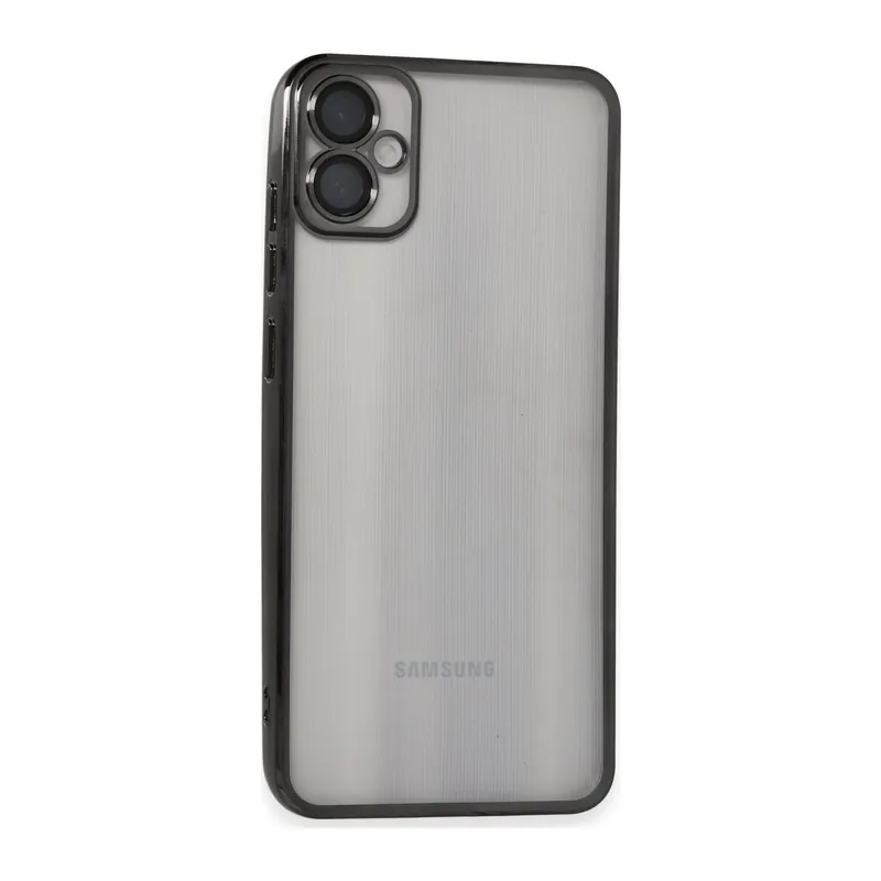 Galaxy A05 Kılıf Razer Lensli Silikon - Siyah