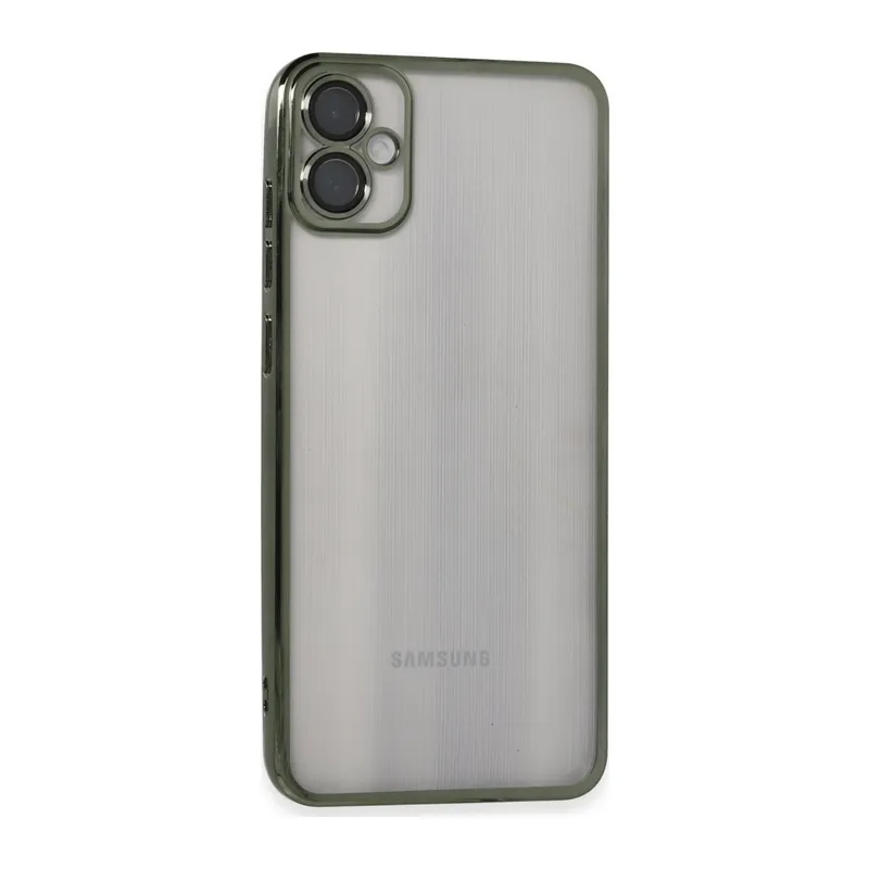 Galaxy A05 Kılıf Razer Lensli Silikon - Yeşil