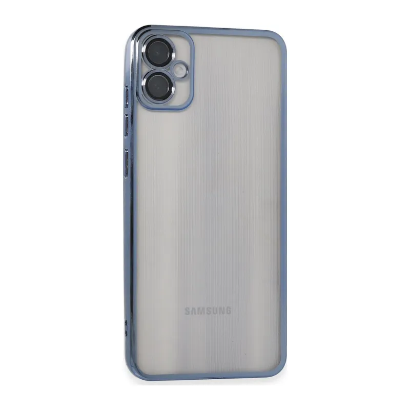Galaxy A05 Kılıf Razer Lensli Silikon - Lacivert