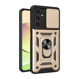Galaxy A05s Kılıf Pars Lens Yüzüklü Silikon - Gold