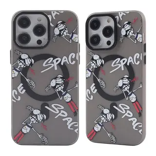 İphone 14 Pro Kılıf Apollo Magneticsafe Desenli Kapak - Apollo Siyah - 3