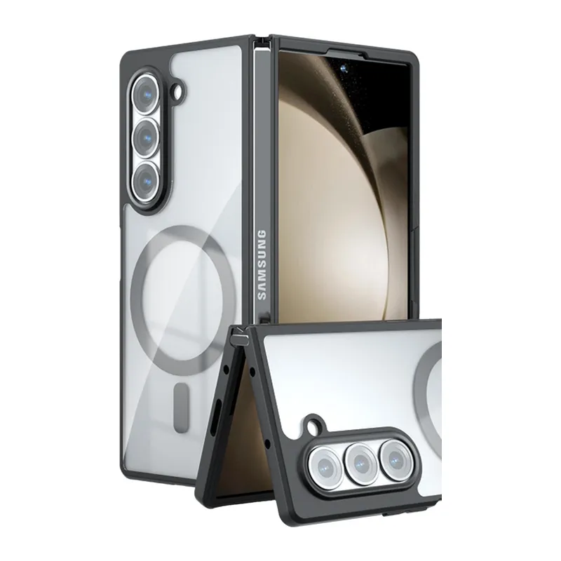 Galaxy Z Fold 5 Kılıf Blur Fold Magsafe Kapak - Siyah