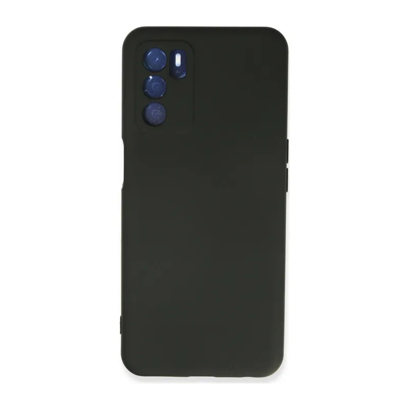 Oppo A16 Kılıf Nano İçi Kadife Silikon - Siyah