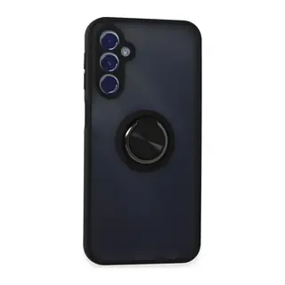 Galaxy M34 5g Kılıf Montreal Yüzüklü Silikon Kapak - Siyah