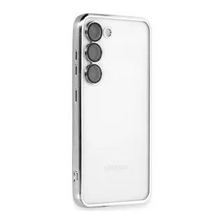 Galaxy S24 Kılıf Razer Lensli Silikon - Gümüş